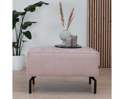 Bronx71® Hocker Kansas stof gemêleerd roze