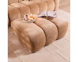 Bronx71® Hocker Luca chenille peach