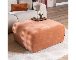 Bronx71® Hocker Maine gemêleerde stof terracotta