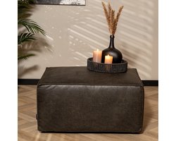Bronx71® Hocker Memphis eco-leer antraciet