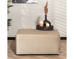 Bronx71® Hocker Memphis velvet beige