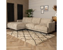 Bronx71® Hoekbank Denver taupe stof chenille links