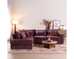 Bronx71® Hoekbank Kyle chenille paars links