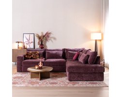 Bronx71® Hoekbank Kyle chenille paars rechts