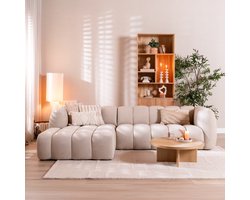 Bronx71® Hoekbank Luca chenille beige links