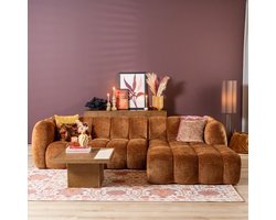 Bronx71® Hoekbank Luca chenille koper rechts
