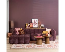 Bronx71® Hoekbank Luca chenille paars links