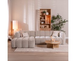 Bronx71® Hoekbank Luca chenille sand links