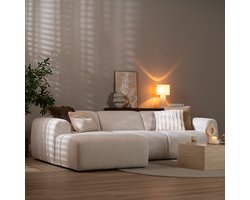 Bronx71® Hoekbank Maine bouclé stof off white links