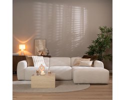 Bronx71® Hoekbank Maine bouclé stof off white rechts