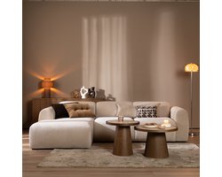 Bronx71® Hoekbank Maine chenille stof beige links