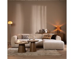 Bronx71® Hoekbank Maine chenille stof beige rechts