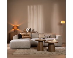 Bronx71® Hoekbank Maine gemêleerde stof taupe links