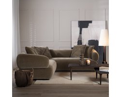 Bronx71® Hoekbank Palermo velvet bruin links