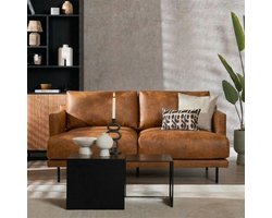 Bronx71® Industriële bank 2,5-zits Denver cognac