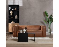 Bronx71® Industriële bank 2,5-zits Memphis eco-leer cognac