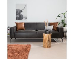 Bronx71® Industriële bank 3-zits Kansas eco-leer antraciet