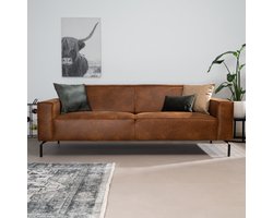 Bronx71® Industriële bank 3-zits Kansas eco-leer cognac
