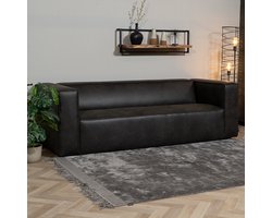 Bronx71® Industriële bank 3-zits Memphis eco-leer antraciet