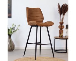 Bronx71® Industriële barkruk Morris cognac 71 cm - barstoel