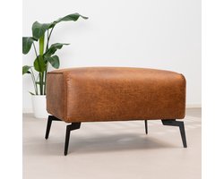 Bronx71® Industriële hocker Vegas eco-leer cognac