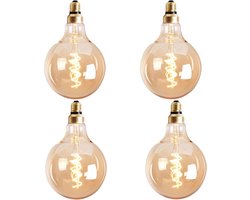 Bronx71® Lichtbron LED bol Ø12,5 cm (set van 4) gold