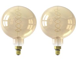 Bronx71® Lichtbron LED bol Ø20 cm (set van 2) amberkleurig