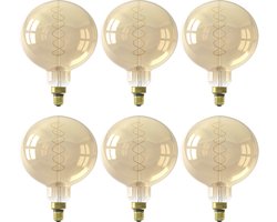 Bronx71® Lichtbron LED bol Ø20 cm (set van 6) amberkleurig