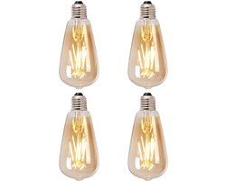 Bronx71® Lichtbron LED druppel 14,5 cm (set van 4) gold