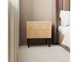 Bronx71® Nachtkastje Yoka blank eiken met lades