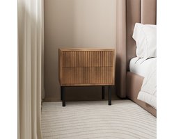 Bronx71® Nachtkastje Yoka rustiek eiken met lades