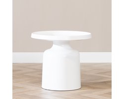Bronx71® Salontafel Donna rond metaal wit - Salontafel rond
