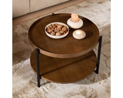 Bronx71® Salontafel Rio Ø58 cm rustiek eiken - Salontafel rond