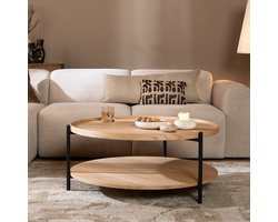 Bronx71® Salontafel Rio Ø90 cm blank eiken - Salontafel rond