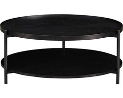 Bronx71® Salontafel Rio Ø90 cm zwart eiken - Salontafel rond