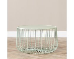 Bronx71® Salontafel Senna metaal lichtgroen - Salontafel rond