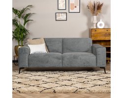 Bronx71® Scandinavische bank 2,5-zits Vegas antraciet stof gemêleerd
