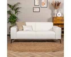 Bronx71® Scandinavische bank Vegas 2,5-zits off white stof gemêleerd