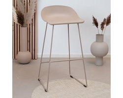 Bronx71® Scandinavische Barkruk Ellen taupe 76 cm - barstoel