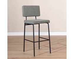 Bronx71® Scandinavische barkruk Espen groen gerecyclede stof 64-77 cm - barstoel