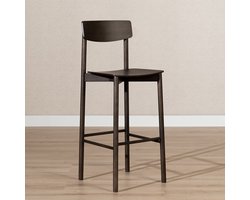Bronx71® Scandinavische barkruk Miquel walnoot 78,5 cm - barstoel