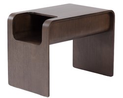 Bronx71® Scandinavische bijzettafel/salontafel Isla 60x35x45 walnoot