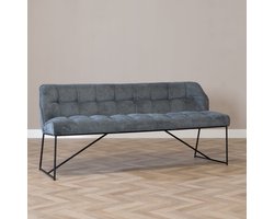 Bronx71® Scandinavische eetkamerbank Jelle antraciet 185 cm - eettafelbank - eetbank