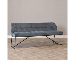 Bronx71® Scandinavische eetkamerbank Jelle antraciet 220 cm - eettafelbank - eetbank