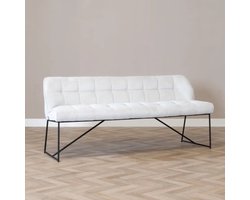 Bronx71® Scandinavische eetkamerbank Jelle off white 155 cm - eettafelbank - eetbank