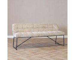 Bronx71® Scandinavische eetkamerbank Jelle taupe 185 cm - eettafelbank - eetbank