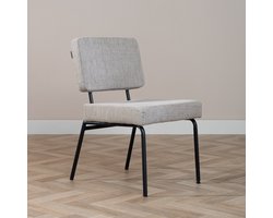 Bronx71® Scandinavische eetkamerstoel Espen taupe gerecyclede stof - stoel