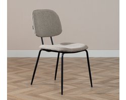 Bronx71® Scandinavische eetkamerstoel Ivar gerecyclede stof taupe - stoel