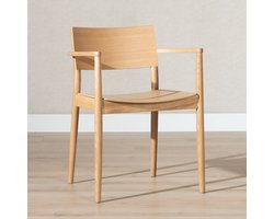 Bronx71® Scandinavische eetkamerstoel Iza naturel eiken - stoel