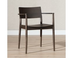 Bronx71® Scandinavische eetkamerstoel Iza walnoot - stoel